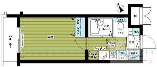 トーシンフェニックス高田馬場弐(1K/3階)の間取り写真