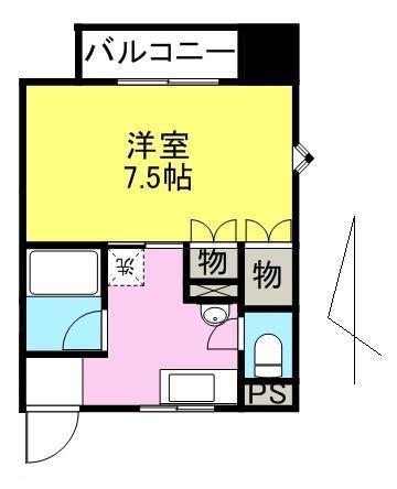 コバヤシハイツ(1DK/3階)の間取り写真