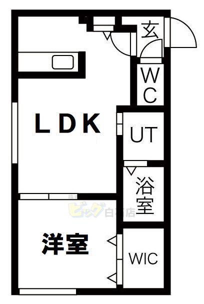 ANANAS(1LDK/4階)の間取り写真