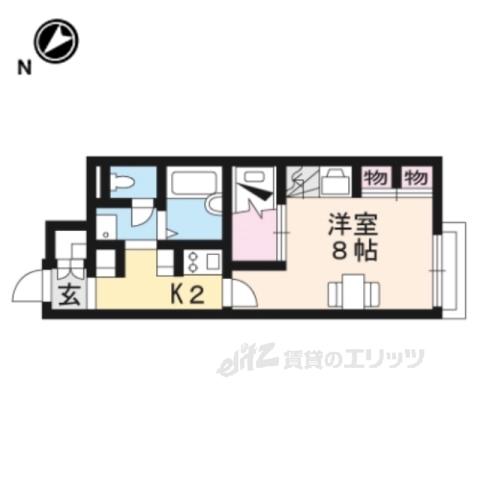 レオパレスグリーンリーフ(1K/1階)の間取り写真