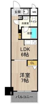 フェニックス日本橋高津(1LDK/7階)の間取り写真