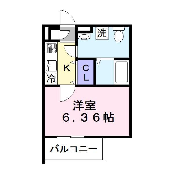 メゾンドペーシェ鴻池(1K/3階)の間取り写真