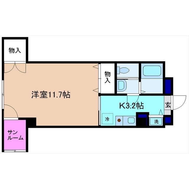 ロイヤルコンフォート21(1K/4階)の間取り写真