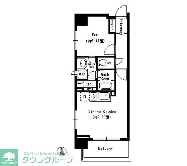 パークキューブ上野(ワンルーム/6階)の間取り写真