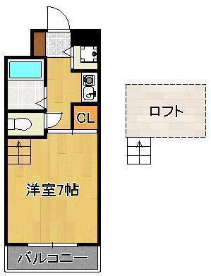 コンドミニアム折尾駅前(1K/1階)の間取り写真
