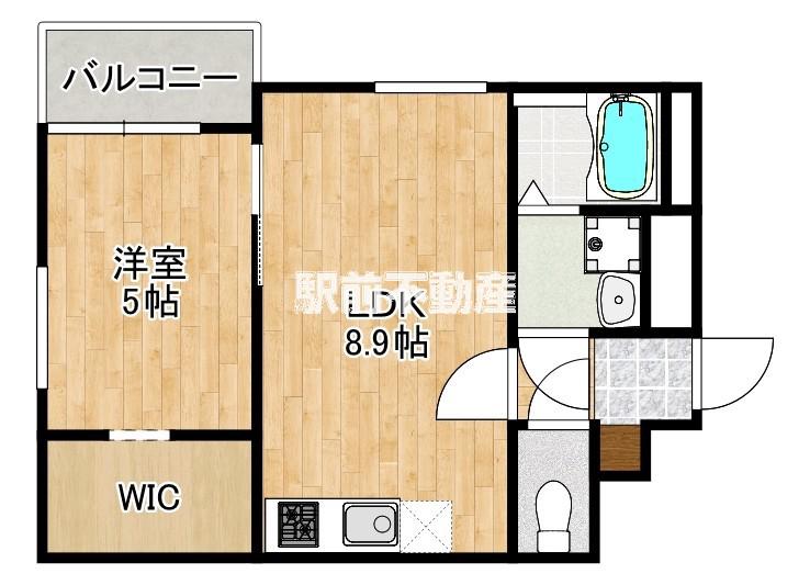 CRECIA和白東IV(1LDK/3階)の間取り写真