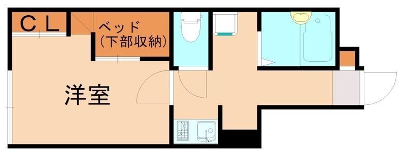 レオパレスパーク寺塚(1K/1階)の間取り写真