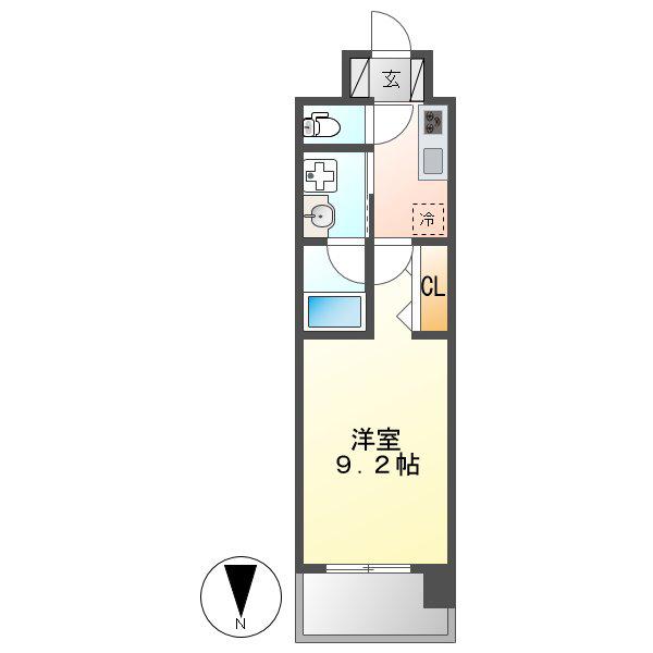 S-FORT名駅南五丁目(1K/3階)の間取り写真