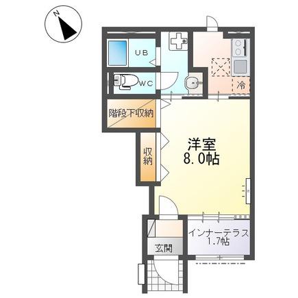 大曽根原町アパート(1K/1階)の間取り写真