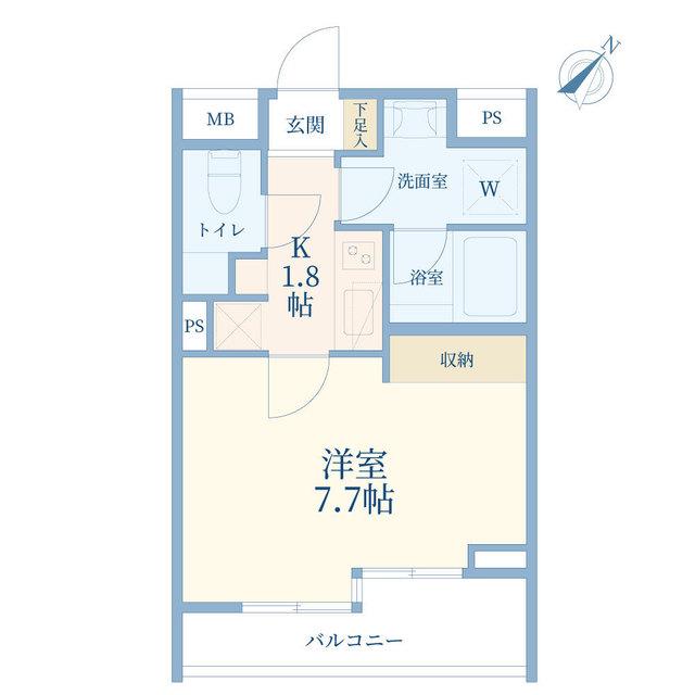 GRACIA表参道(1K/1階)の間取り写真
