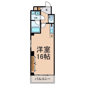 TALIESIN(ワンルーム/3階)の間取り写真