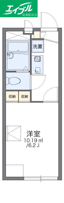 レオパレスブルースカイIV(1K/2階)の間取り写真