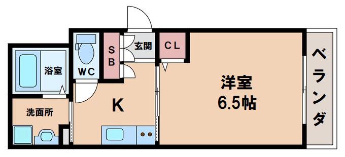 シャーメゾンアベノ(1K/2階)の間取り写真