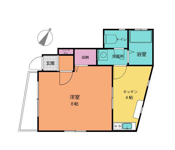 ソシア安行慈林(1K/1階)の間取り写真