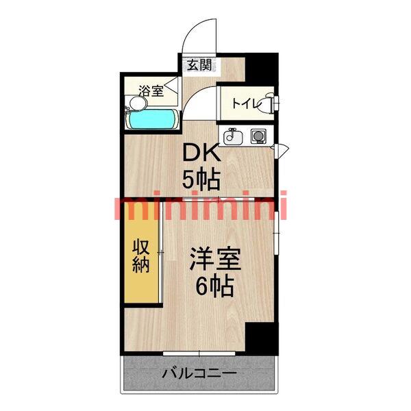 アイワステーションビルVI号館(1DK/3階)の間取り写真