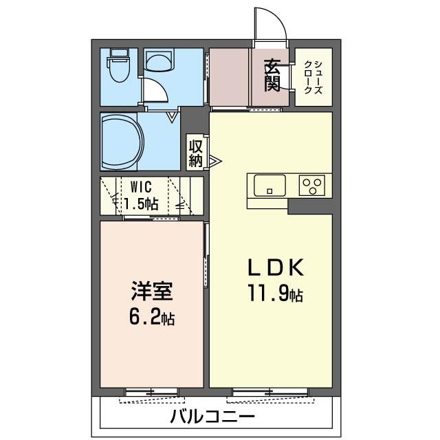 フォレナ(1LDK/2階)の間取り写真