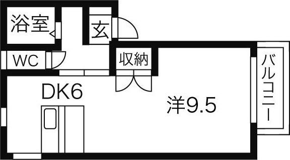 タウンハウスヨシダD(1DK/1階)の間取り写真