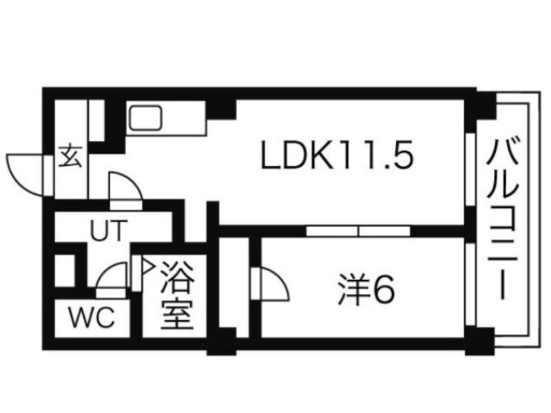 CASA BGV(1LDK/5階)の間取り写真