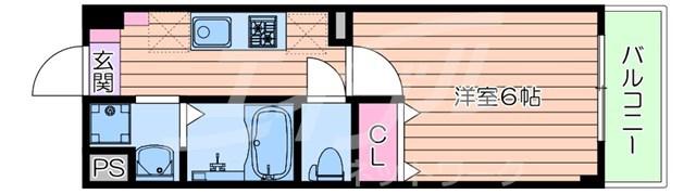 みおつくし今市II(1K/5階)の間取り写真