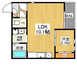 GRANDTIC エルドラード(1LDK/1階)の間取り写真