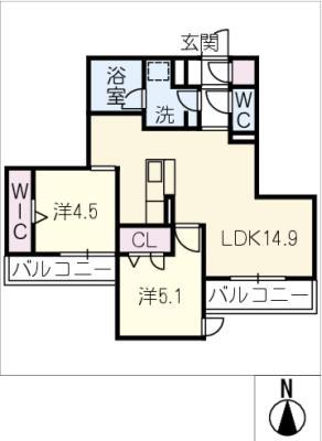 OTTAVO MIHIRO(2LDK/2階)の間取り写真