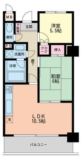 NFプラザ(2LDK/8階)の間取り写真