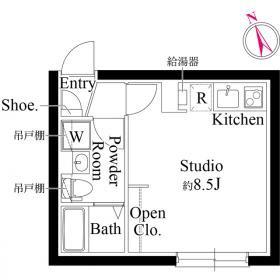 CASA PIAZZA 新蒲田(ワンルーム/4階)の間取り写真