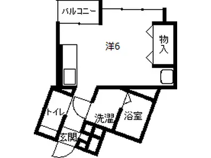 新潟マンション(ワンルーム/8階)の間取り写真