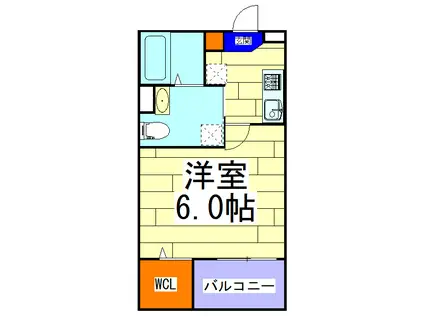 メル・トゥ・シャンドール(1K/1階)の間取り写真