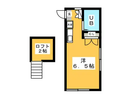 ルーラル西新宿(ワンルーム/2階)の間取り写真