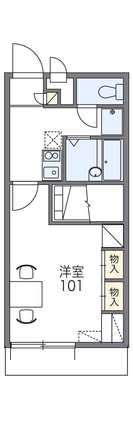 レオパレスCOMODOII(1K/2階)の間取り写真