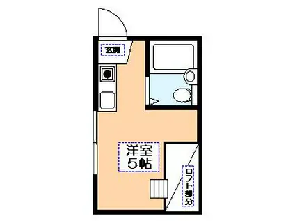 斉藤様方(ワンルーム/1階)の間取り写真