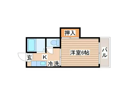 豊田コーポラス(1K/1階)の間取り写真