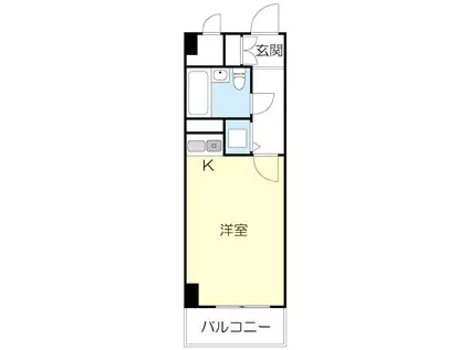 ライオンズマンション上野松が谷(1K/11階)の間取り写真