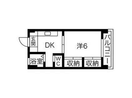 内山マンション(1DK/6階)の間取り写真