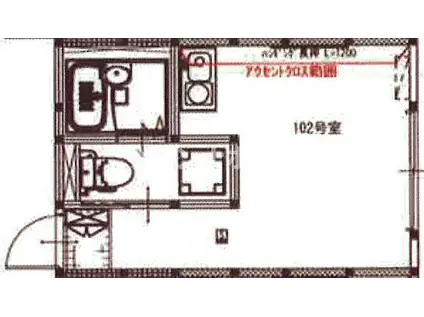 クレアンジュ東六郷(ワンルーム/1階)の間取り写真