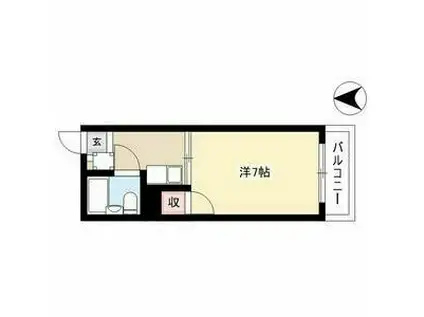 コーポラスヒロ(1K/1階)の間取り写真