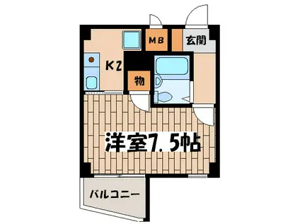桜井フラット(1K/4階)の間取り写真