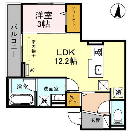 リオグランデ I(1LDK/2階)の間取り写真