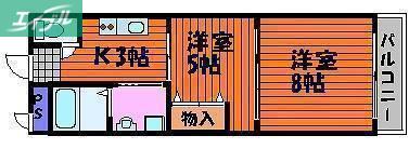 プレアール今(2K/3階)の間取り写真