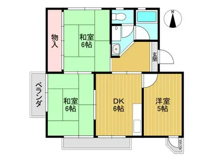 第一藤田マンション(3DK/1階)の間取り写真
