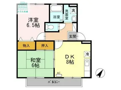 セジュールナガイ(2DK/2階)の間取り写真