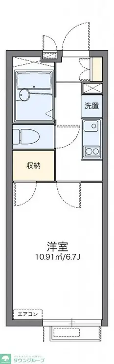 レオパレスカリン 2階階 間取り