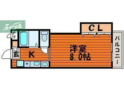 シャインブライト寿I(1K/1階)の間取り写真