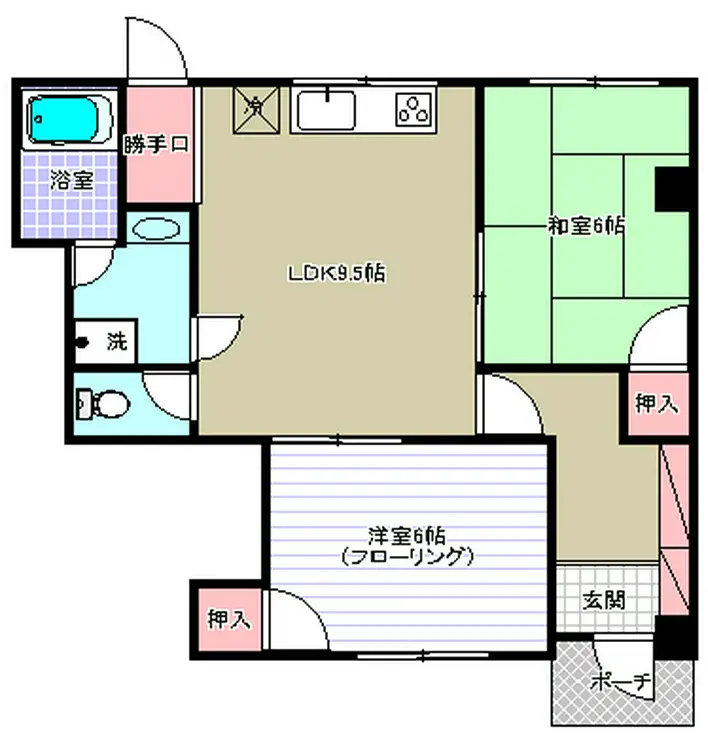 NR5番館 1階階 間取り