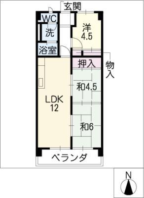 シャトー蘇南(3LDK/1階)の間取り写真