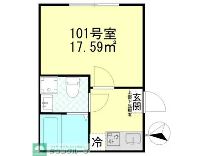 グランドアイランド蒲田(1K/1階)の間取り写真