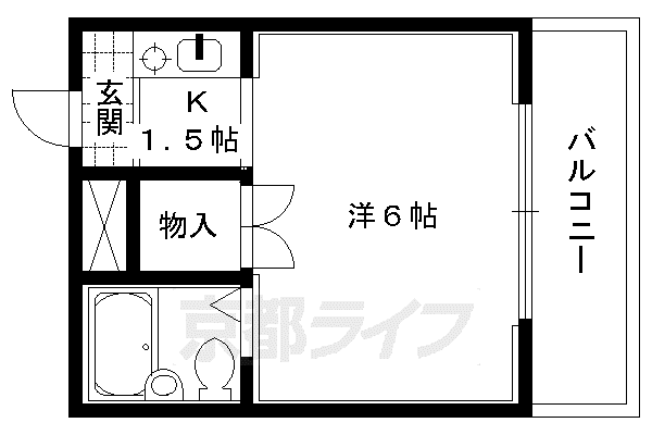 コットンハウス95(1K/3階)の間取り写真