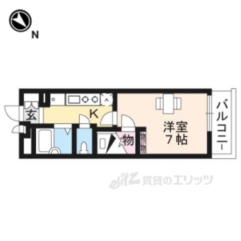 レオパレス暁(1K/3階)の間取り写真