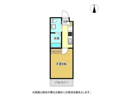 BLUE.RESIDENCE浜(1K/2階)の間取り写真